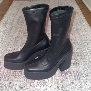 Bershka platform ankle boots